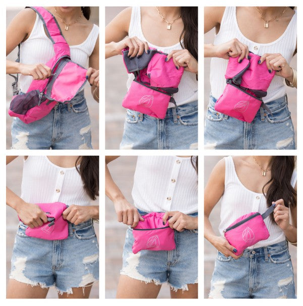 Casual Simple Easy Nylon Packable Sling Bag