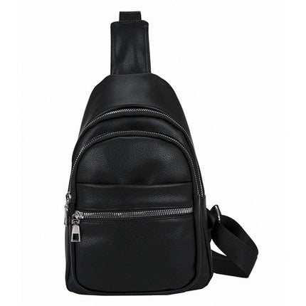 Classic Stylish Fashion Vegan Leather Nylon Sling Bag