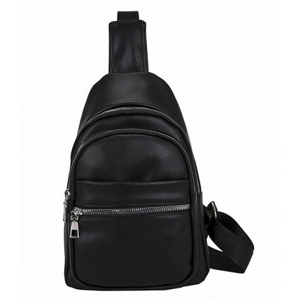 Classic Stylish Fashion Vegan Leather Nylon Sling Bag - Accessoriesforever