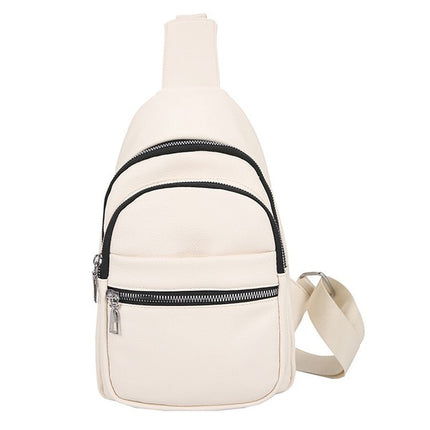 Classic Stylish Fashion Vegan Leather Nylon Sling Bag - Accessoriesforever