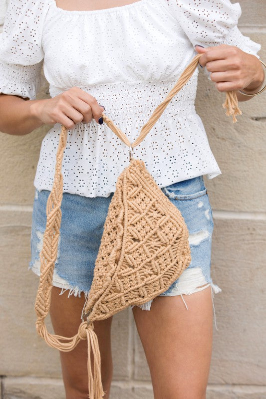 Beautiful Stylish Macrame Design Fashion Sling Bag