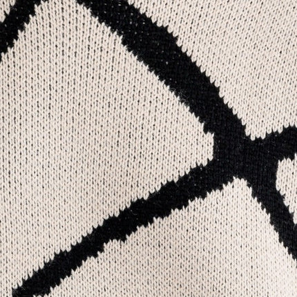Chic Stylish Abstract Pattern Oversized Fashion Top Sweater