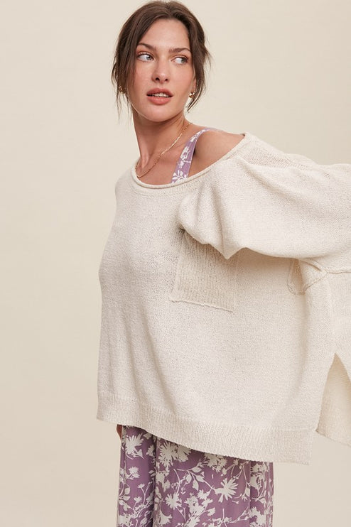 Adorable Light Weight Wide Neck Crop Pullover Knit Sweater - Accessoriesforever
