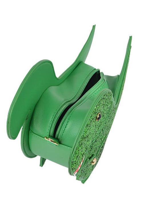 Glitter Green Dinosaur Fun Cute Iconic Swing Crossbody Bag