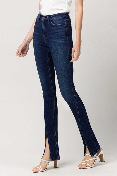 High Rise Slim Straight W/Slit - Accessoriesforever