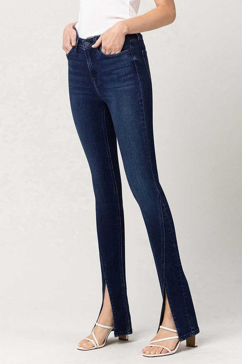 High Rise Slim Straight W/Slit - Accessoriesforever