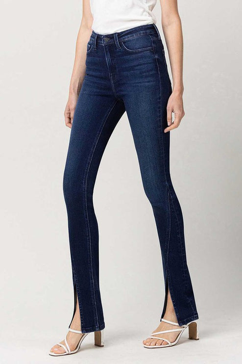 High Rise Slim Straight W/Slit - Accessoriesforever