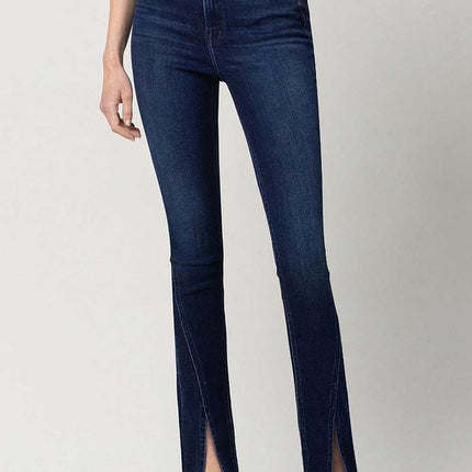 High Rise Slim Straight W/Slit - Accessoriesforever