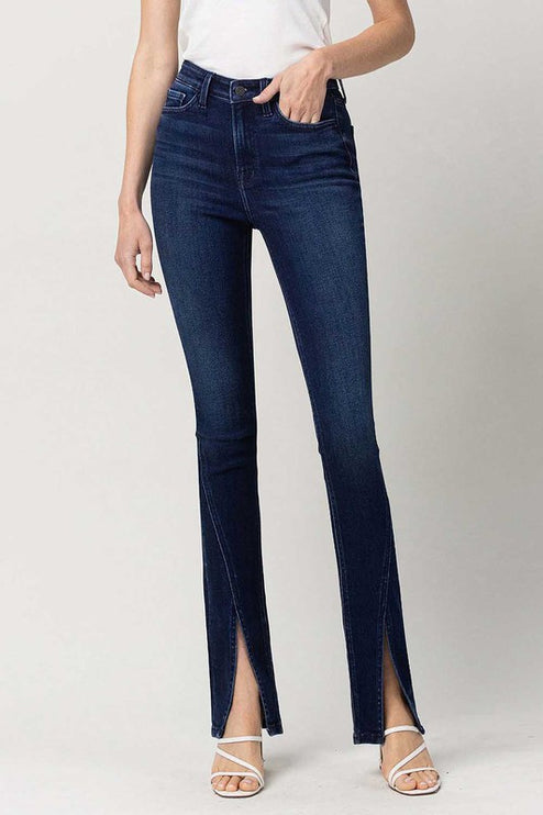 High Rise Slim Straight W/Slit - Accessoriesforever