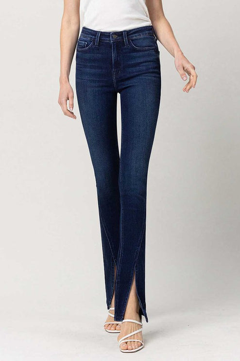 High Rise Slim Straight W/Slit - Accessoriesforever