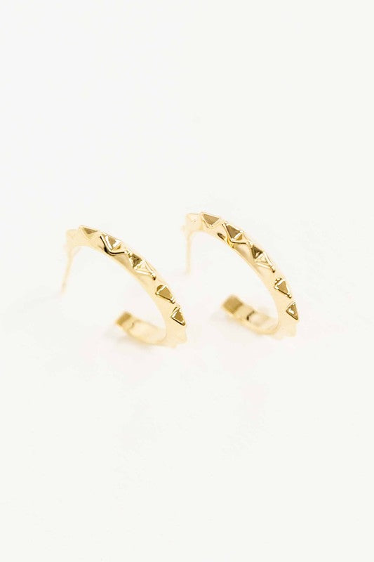 Edgy Spiked Fashion Dangle Hoop Earrings