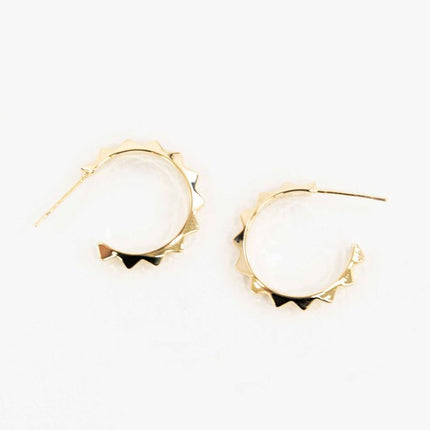 Edgy Spiked Fashion Dangle Hoop Earrings - Accessoriesforever