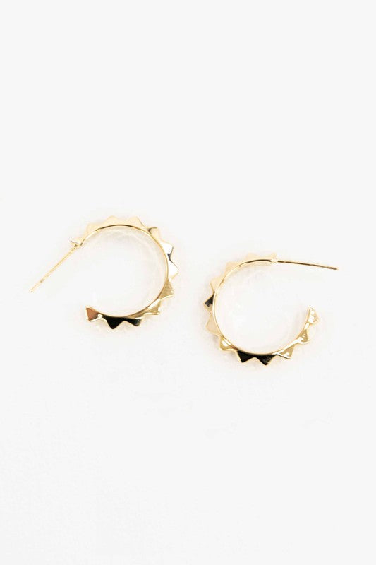 Edgy Spiked Fashion Dangle Hoop Earrings