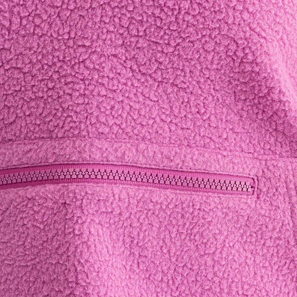 Casual Boxy Fleece Pocket Detail Pullover Cropped Sweater