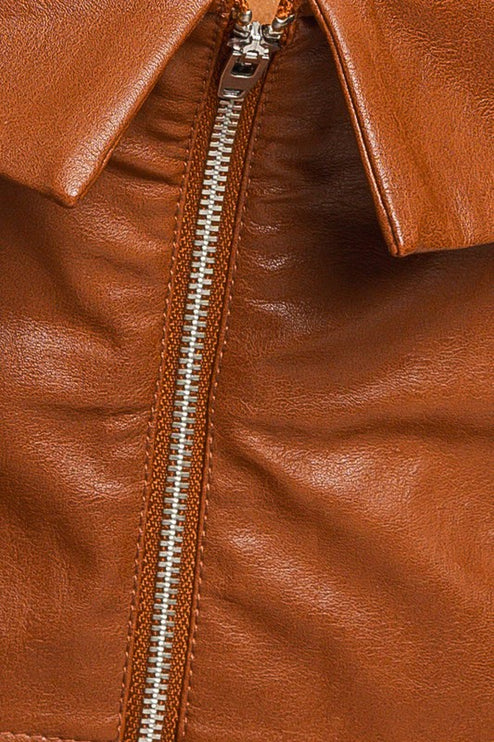 Classic Faux Leather Corset Tube Fashion Top