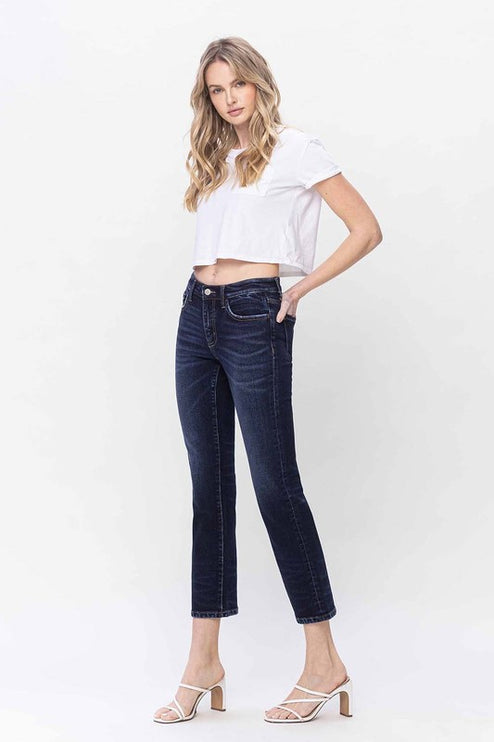 Mid Rise Slim Straight Jeans - Accessoriesforever