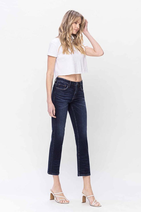 Mid Rise Slim Straight Jeans - Accessoriesforever