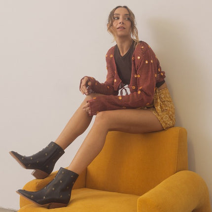 Star Studded Western Fashion Shoes Boots - Accessoriesforever