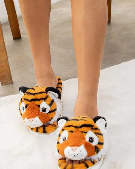 Tiger Roar Slides Cozy Animal House Home Women Non-Skid Slippers