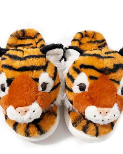 Tiger Roar Slides Cozy Animal House Home Women Non-Skid Slippers