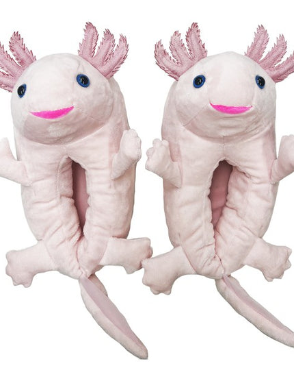 Axolotl Hugs Cozy Animal House Home Women Non-Skid Slippers