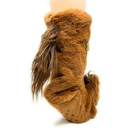 Horse Play Cozy Warm Women's Plush Animal Slipper Socks