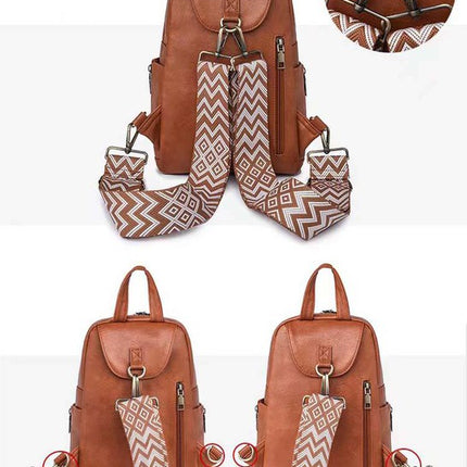 Versatile Leather Fashion Convertible Backpack Sling Bag