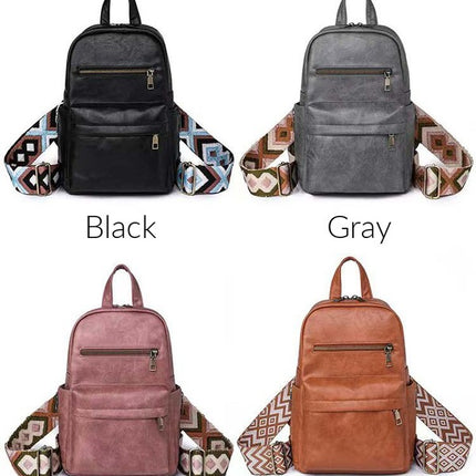 Versatile Leather Fashion Convertible Backpack Sling Bag