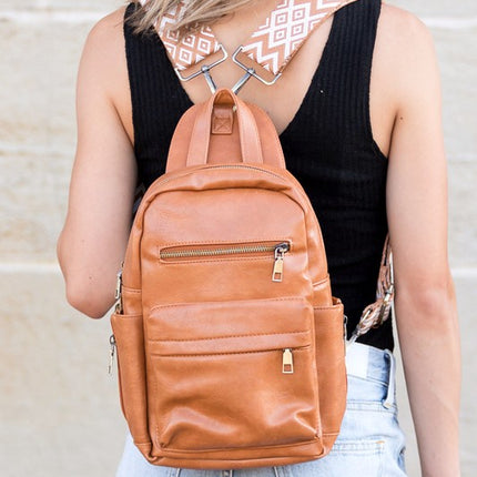 Versatile Leather Fashion Convertible Backpack Sling Bag