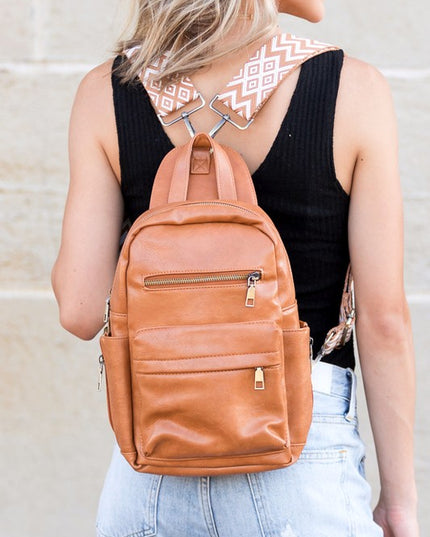 Versatile Leather Fashion Convertible Backpack Sling Bag