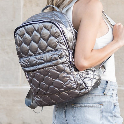 Chic Stylish Fashion Metallic Puffer Backpack - Accessoriesforever