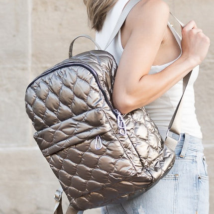 Chic Stylish Fashion Metallic Puffer Backpack - Accessoriesforever
