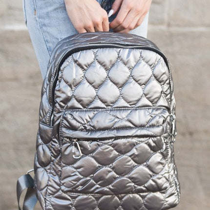 Chic Stylish Fashion Metallic Puffer Backpack - Accessoriesforever