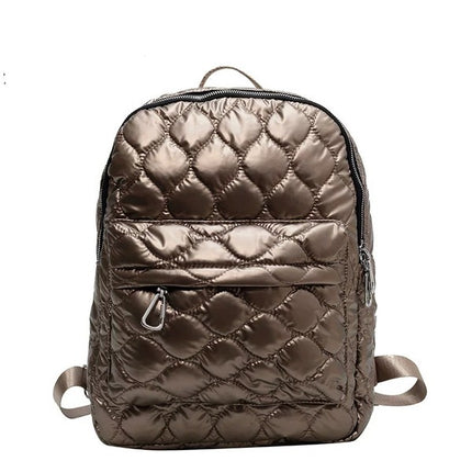 Chic Stylish Fashion Metallic Puffer Backpack - Accessoriesforever