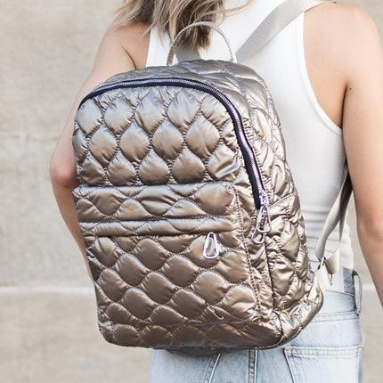 Chic Stylish Fashion Metallic Puffer Backpack - Accessoriesforever