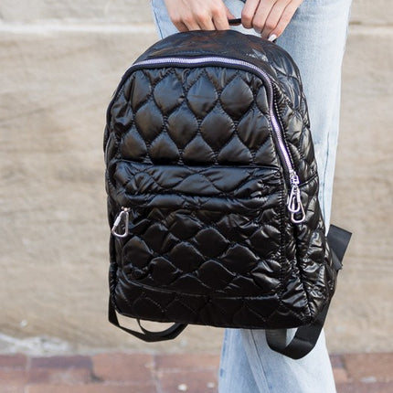 Chic Stylish Fashion Metallic Puffer Backpack - Accessoriesforever