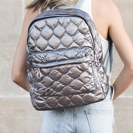 Chic Stylish Fashion Metallic Puffer Backpack - Accessoriesforever