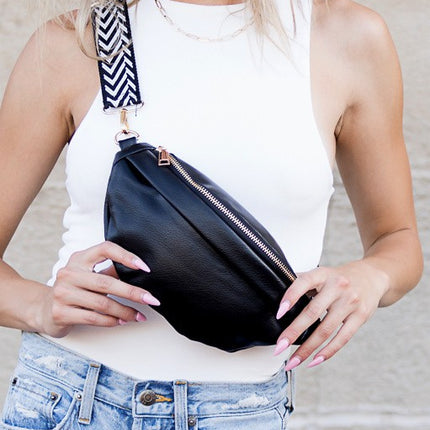Stylish Unique Removable Fringe Fashion Leather Crossbody Sling Bag - Accessoriesforever