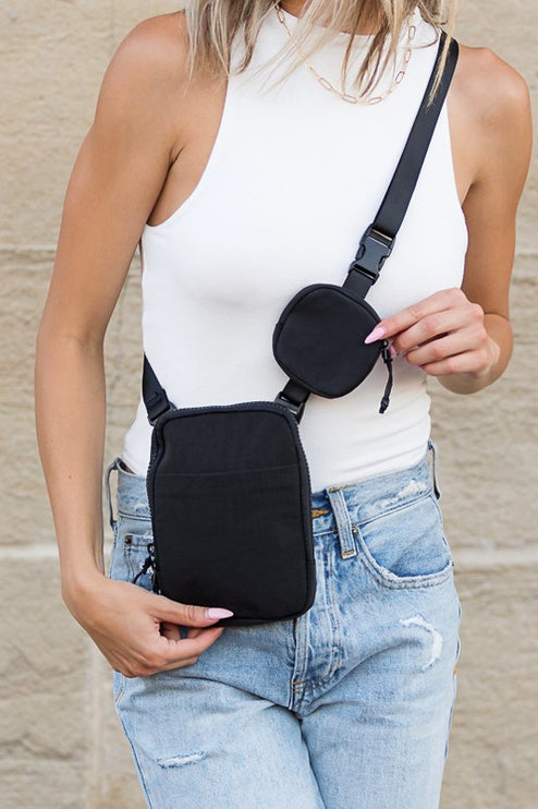 Stylish Clippable Removable Coin Pouch Case Crossbody Bag - Accessoriesforever