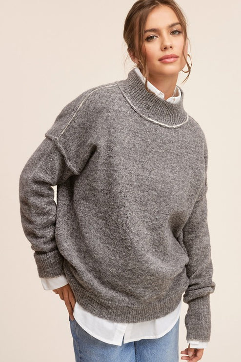 Cozy Charming Turtleneck Long Sleeve Fashion Top Sweater