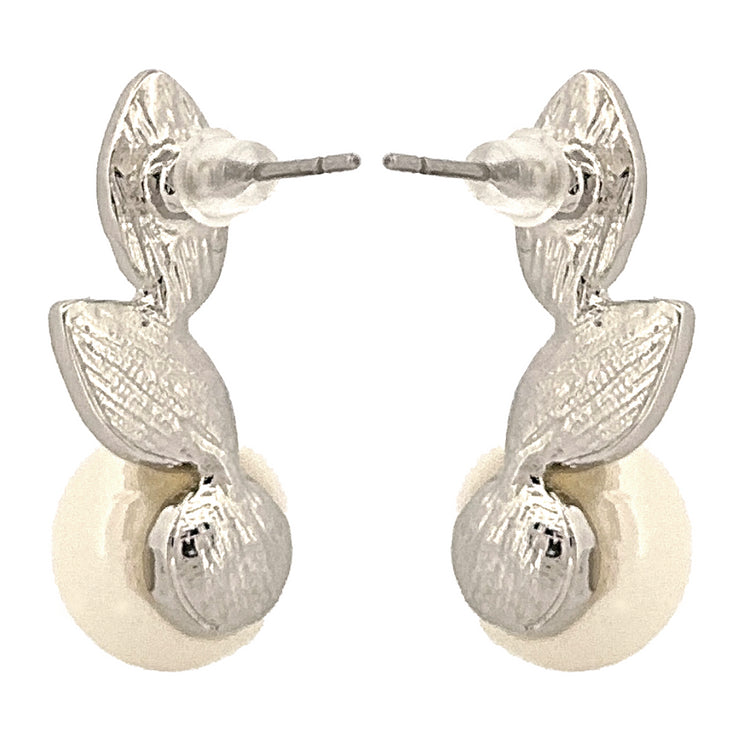 Bridal Wedding Prom Jewelry Elegant Modern Pearl Drop Stud Earrings - Accessoriesforever