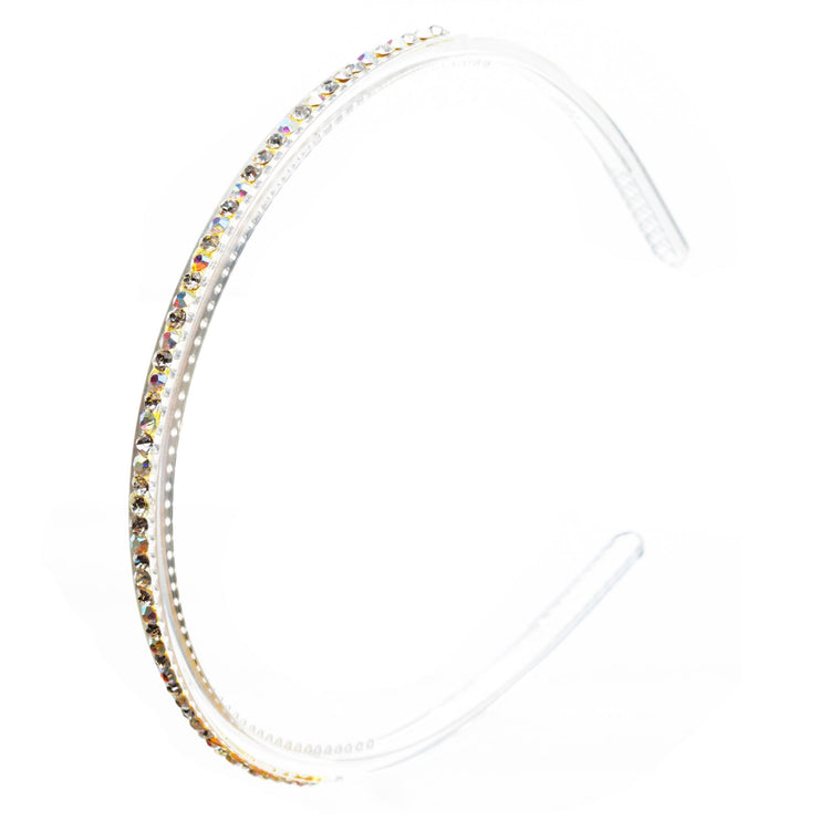 Fashion Sparkle Crystal Rhinestone Simple Linear Teeth Headband - Accessoriesforever