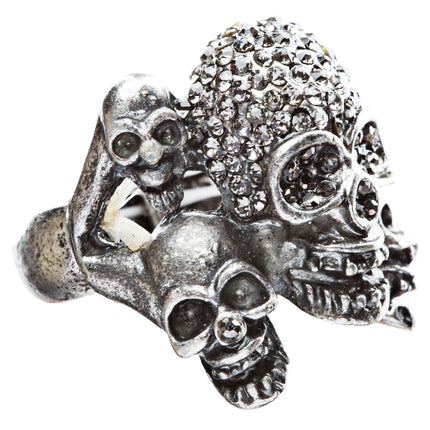 Stylish Punk Gothic Decaying Demon Skull Halloween Costume Ring - Accessoriesforever
