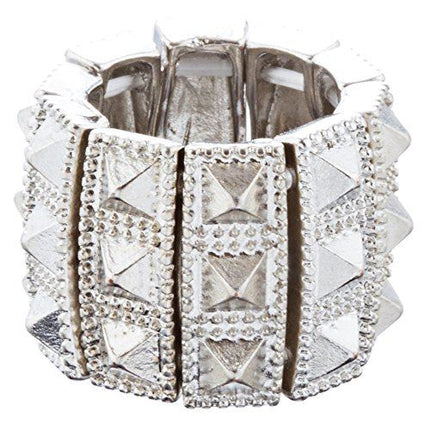 Stylish Chic 3 Rows Spike Design Stretch Fashion Ring - Accessoriesforever