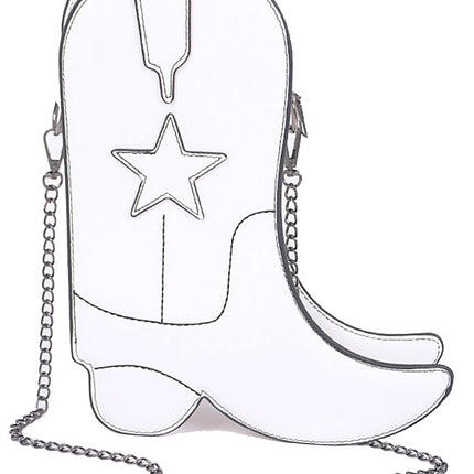 Cowboy Boots Shape Western Style Fashion Statement Iconic Swing Crossbody Bag