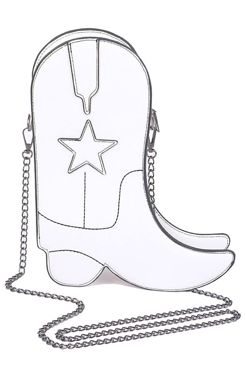 Cowboy Boots Shape Western Style Fashion Statement Iconic Swing Crossbody Bag - Accessoriesforever