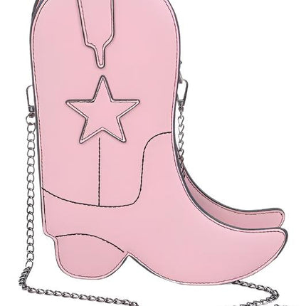 Cowboy Boots Shape Western Style Fashion Statement Iconic Swing Crossbody Bag