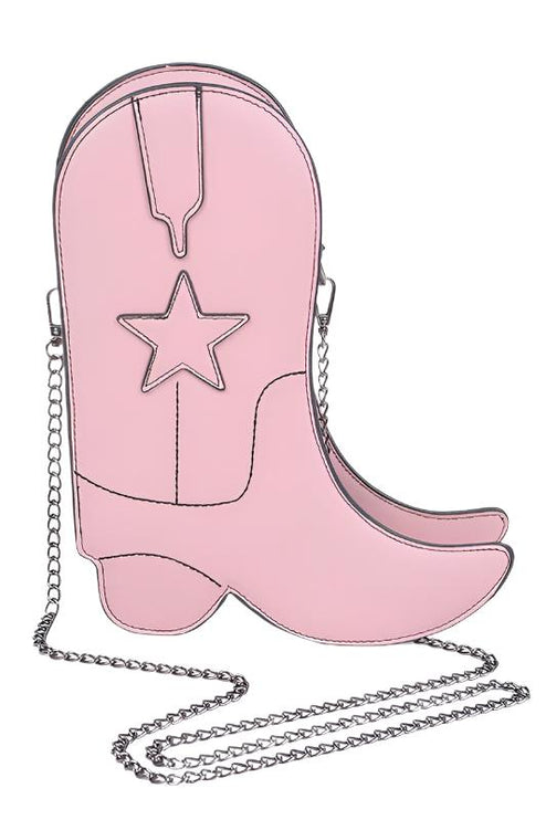 Cowboy Boots Shape Western Style Fashion Statement Iconic Swing Crossbody Bag - Accessoriesforever