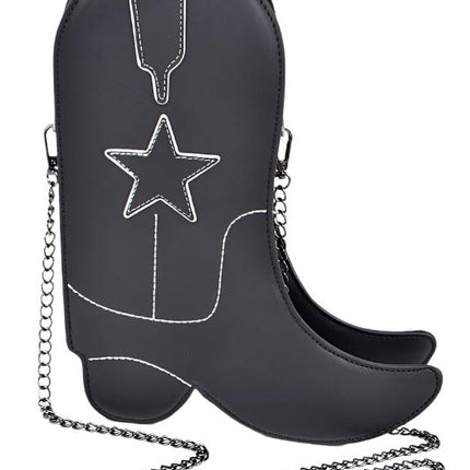 Cowboy Boots Shape Western Style Fashion Statement Iconic Swing Crossbody Bag