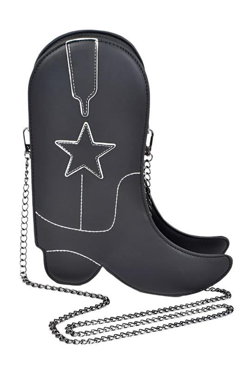 Cowboy Boots Shape Western Style Fashion Statement Iconic Swing Crossbody Bag